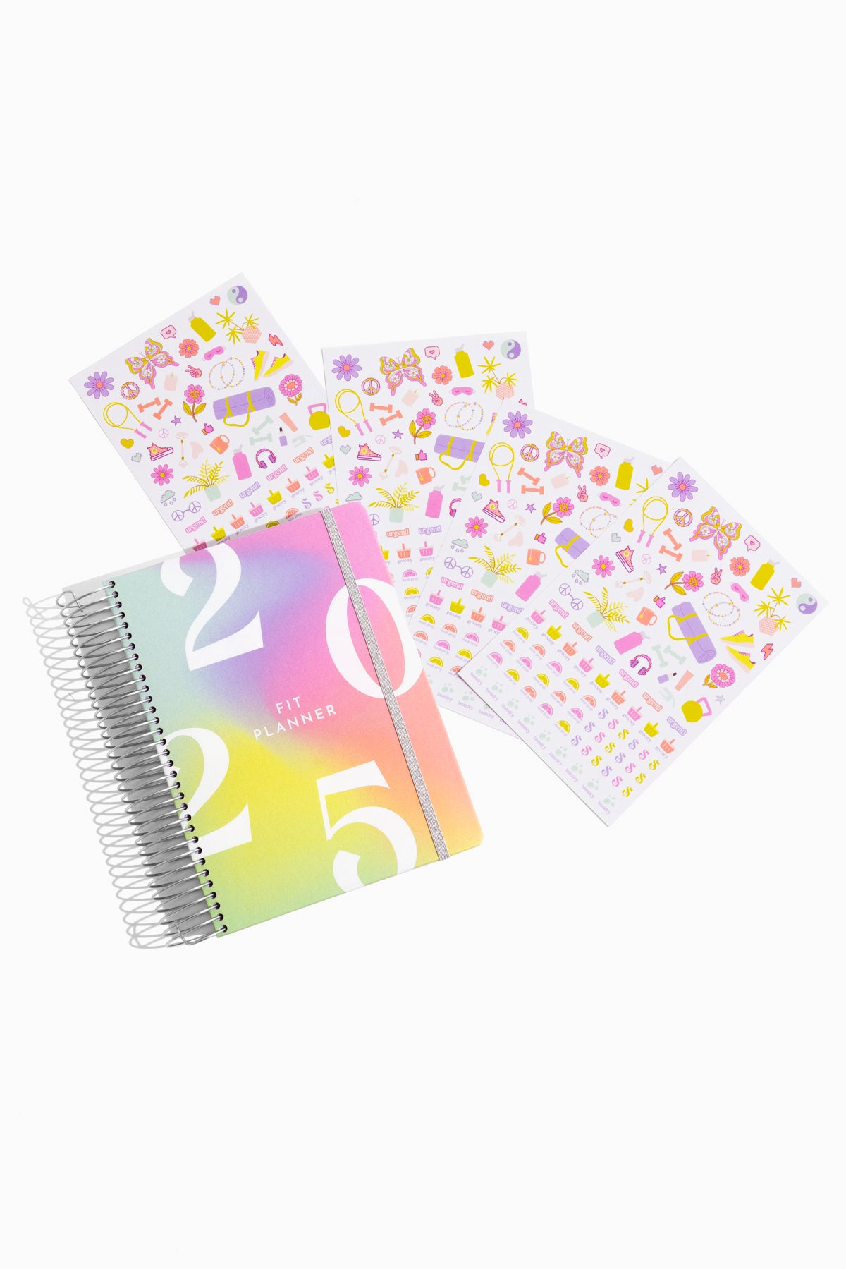 2025 Fit Planner + Stickers - Rainbow Gradient