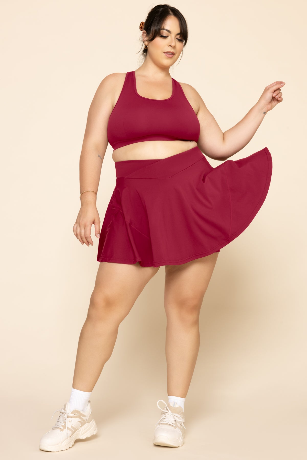 Crisscross Hourglass® Twirl Skort - Ruby