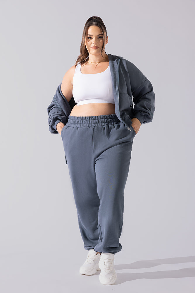 Cloud Rollover Sweatpant - Denim Blue