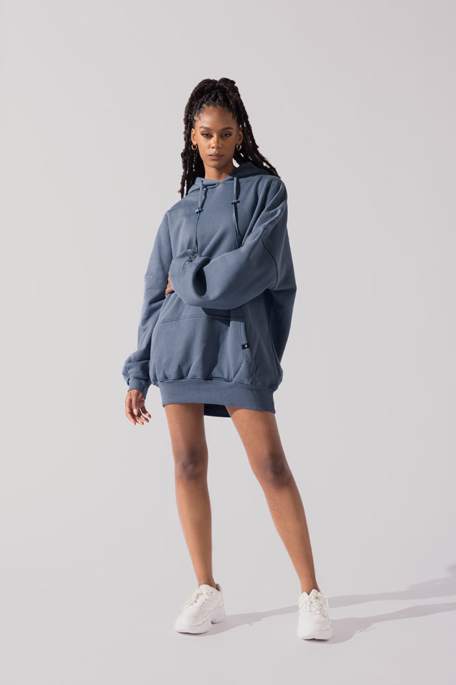 Long Cloud Hoodie - Blue Steel – POPFLEX®