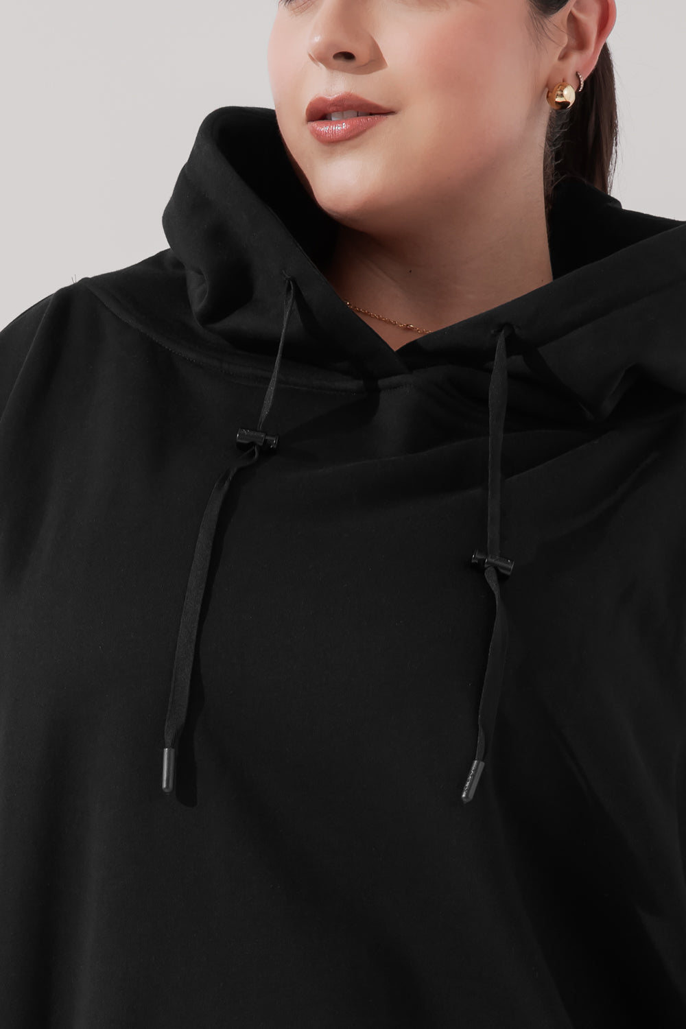 Long Cloud Hoodie Black