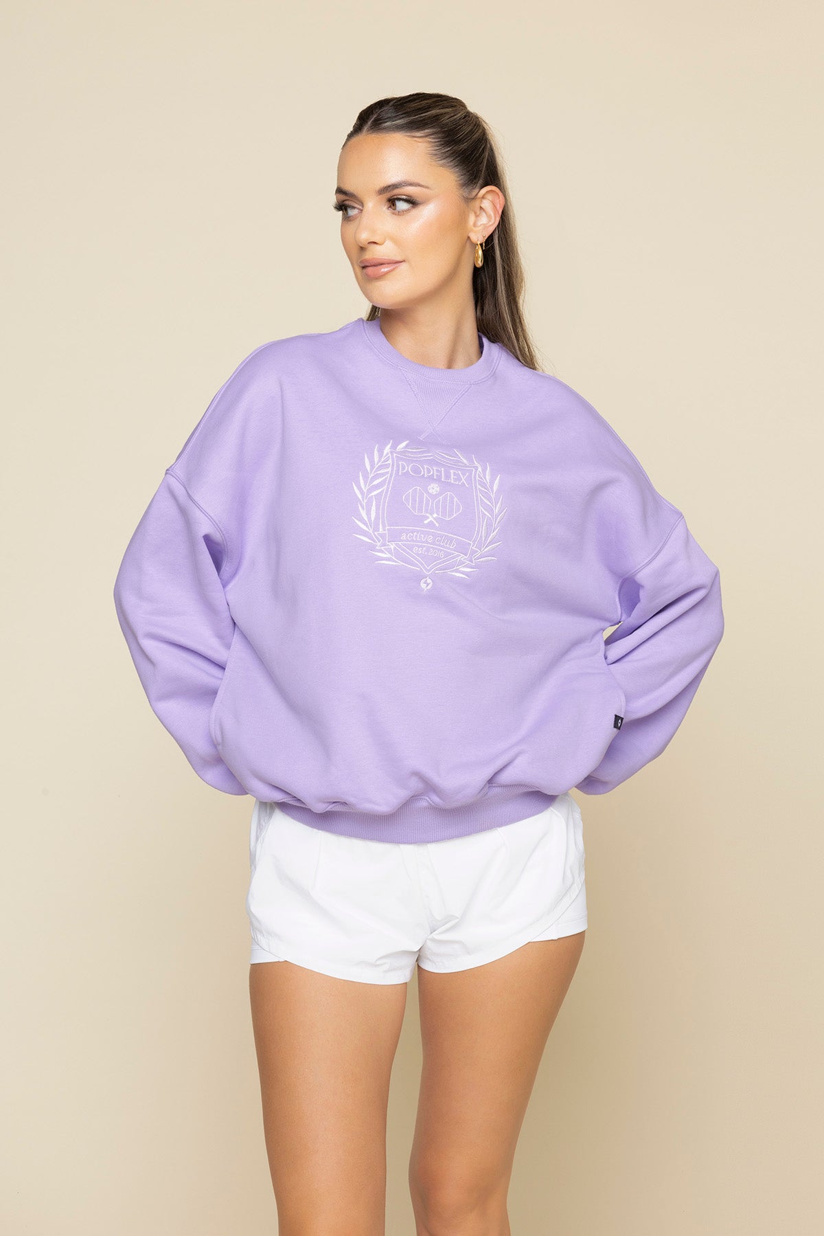 Purple outlet crewneck sweater