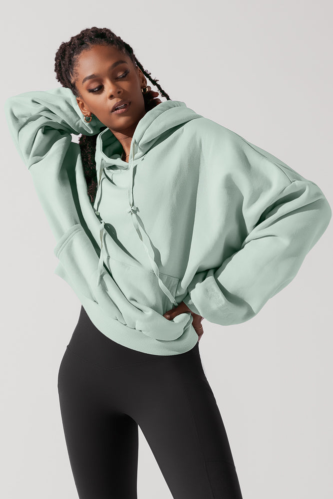 Mint cropped hot sale hoodie