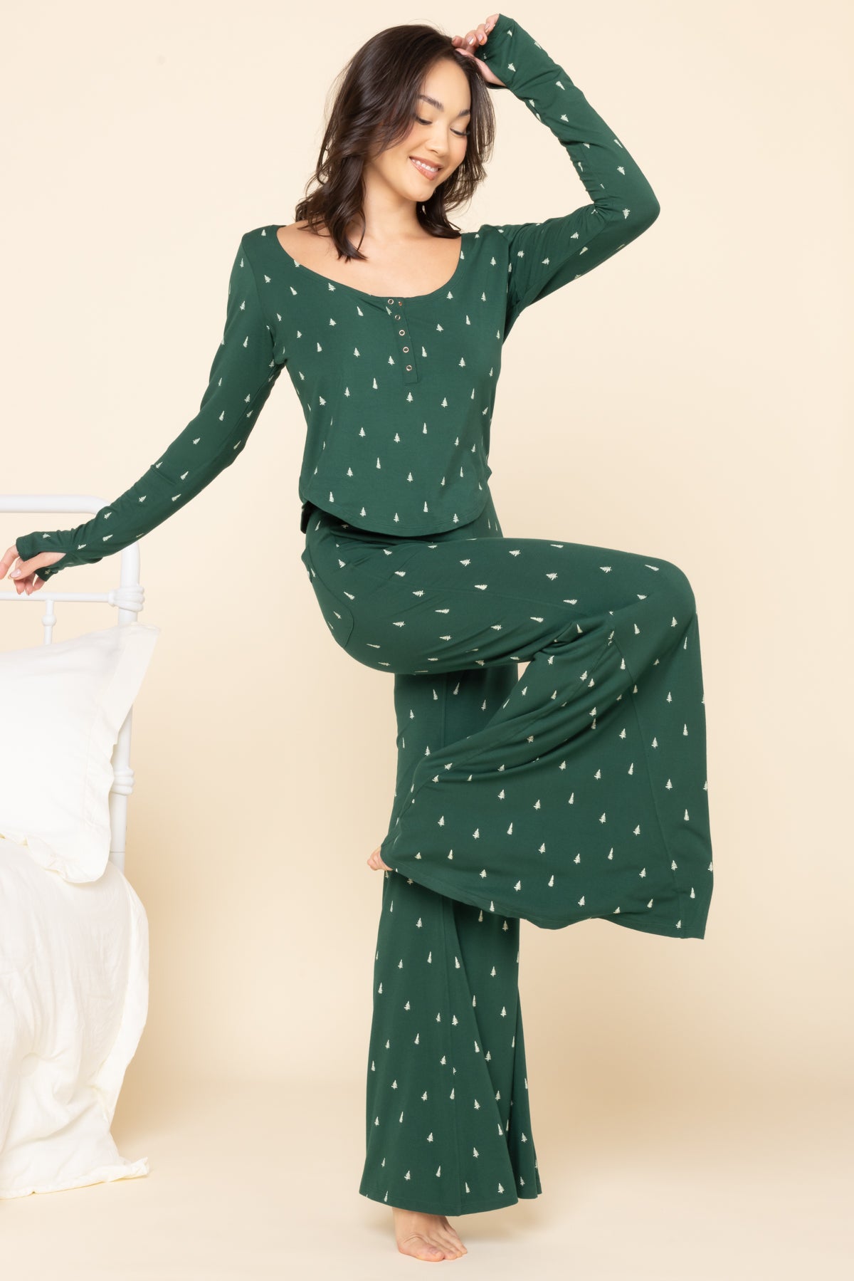 Deep Sleep Bell Bottoms - Holiday Pine