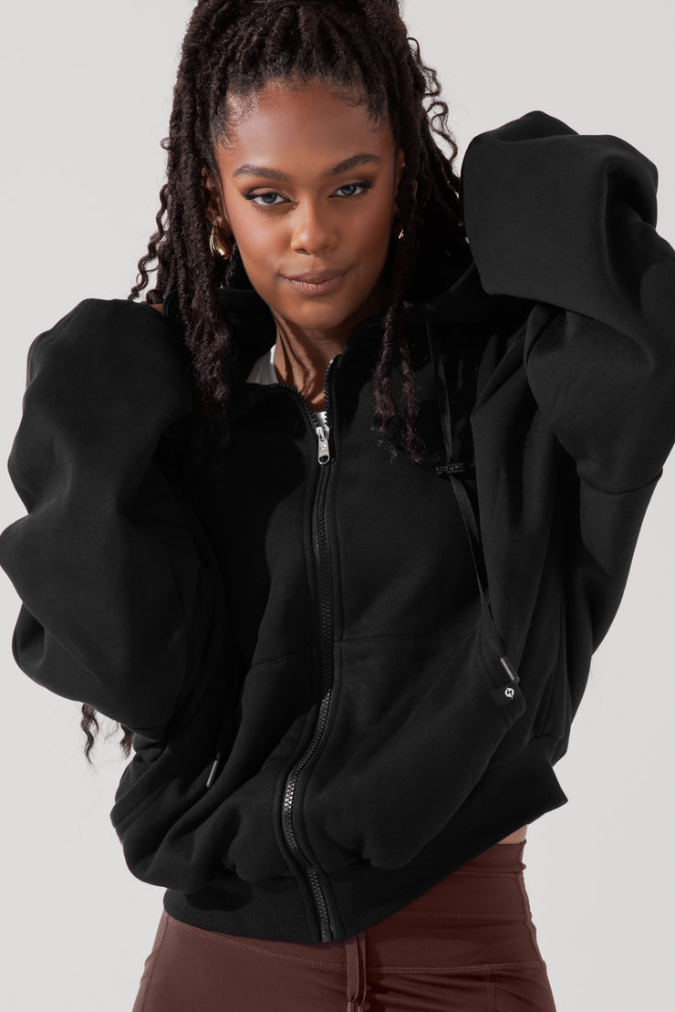 Zip Cloud Hoodie - Black – POPFLEX®