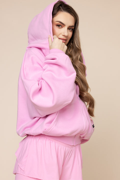 Zip Cloud Hoodie - Bubblegum – POPFLEX®