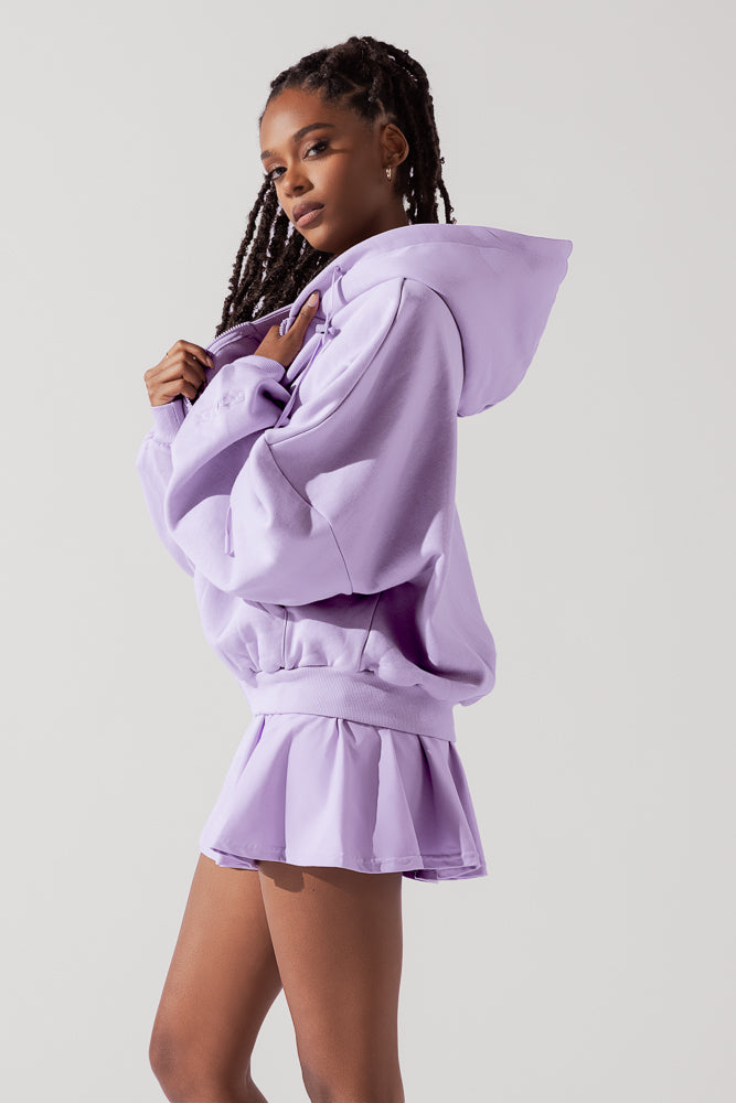 Zip Cloud Hoodie Digital Lavender POPFLEX