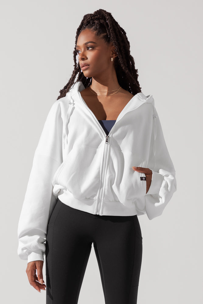 POPFLEX Zip Cloud Hoodie - Blue Steel, 1x/3x