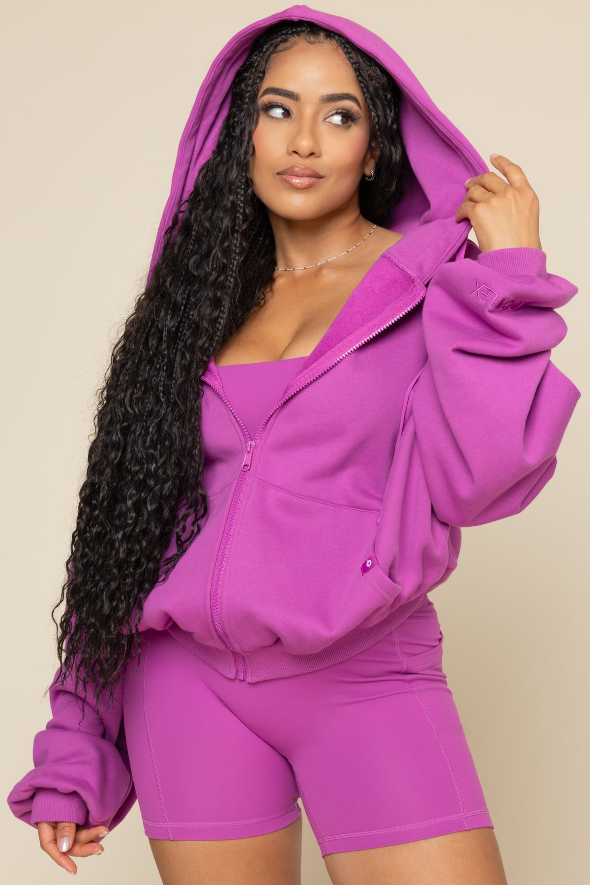 Zip Cloud Hoodie - Royal Orchid