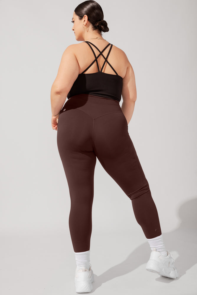 Cargo Leggings with Pockets (Pet Hair Resistant) - French Roast
