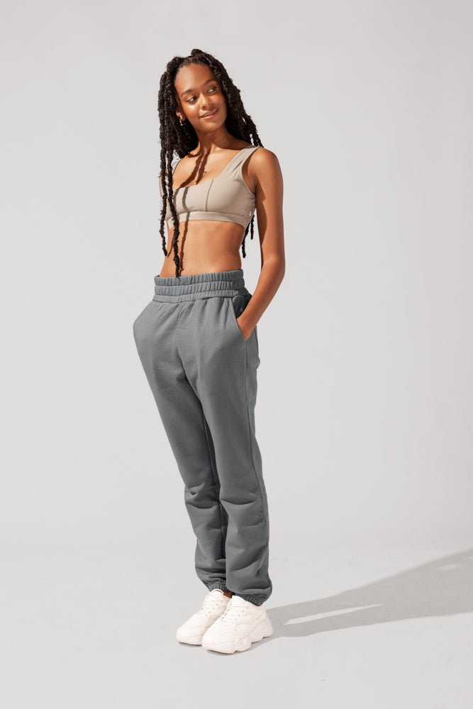 Sweatpants and store crop top