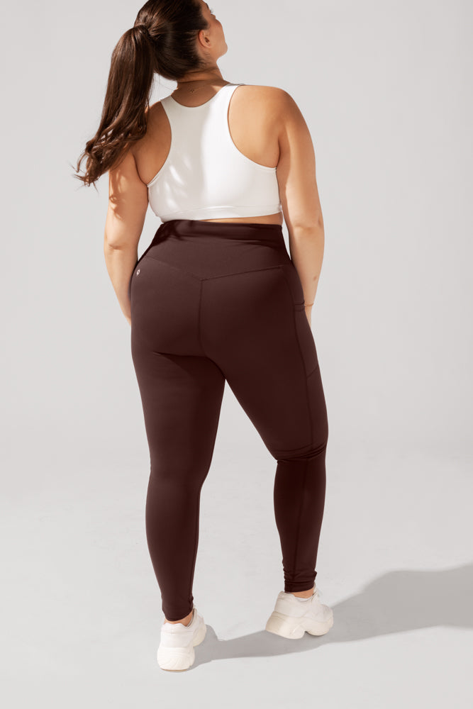 Crisscross Hourglass® Leggings with Pockets - French Roast