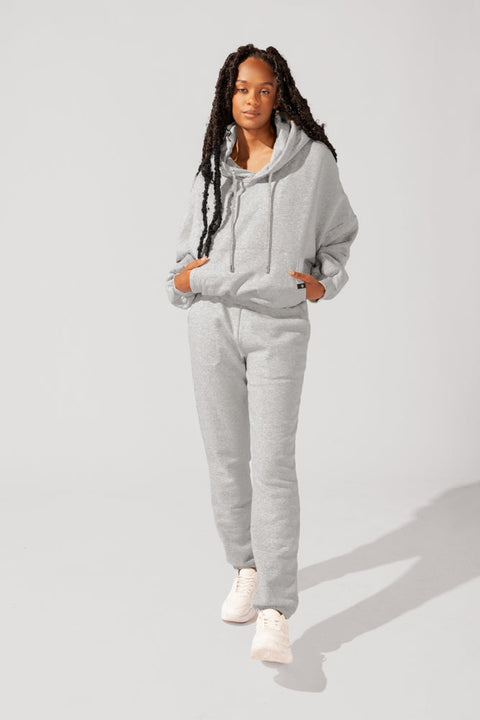 Cloud Rollover Oversized Sweatpant With Pockets For Women - Heather ...